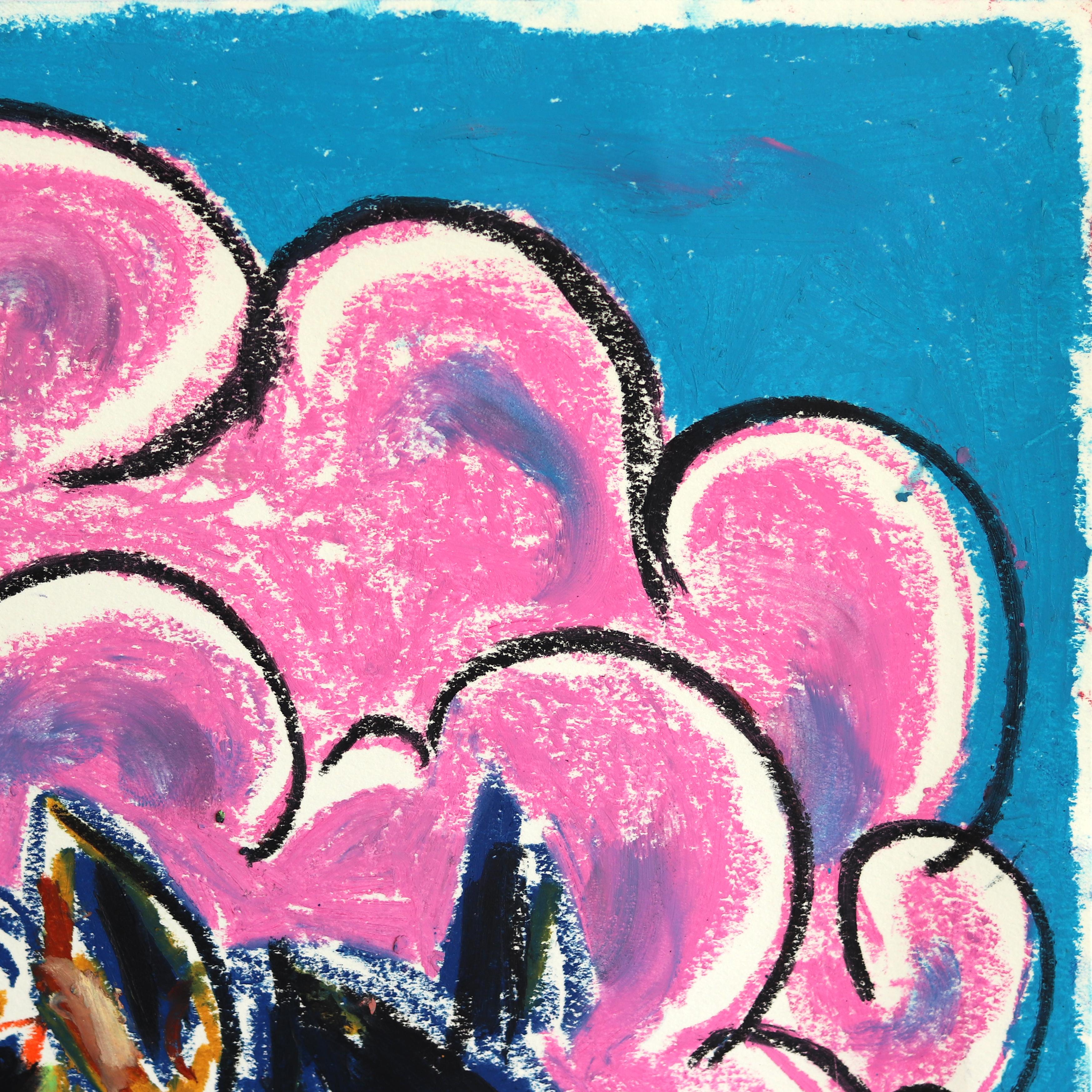 Jesse’s imagery often merges playful and gritty elements, blending floral patterns, vintage-inspired designs, and bold outlines with a touch of whimsy. His artwork exudes a sense of storytelling, capturing the spirit of independence, resilience, and