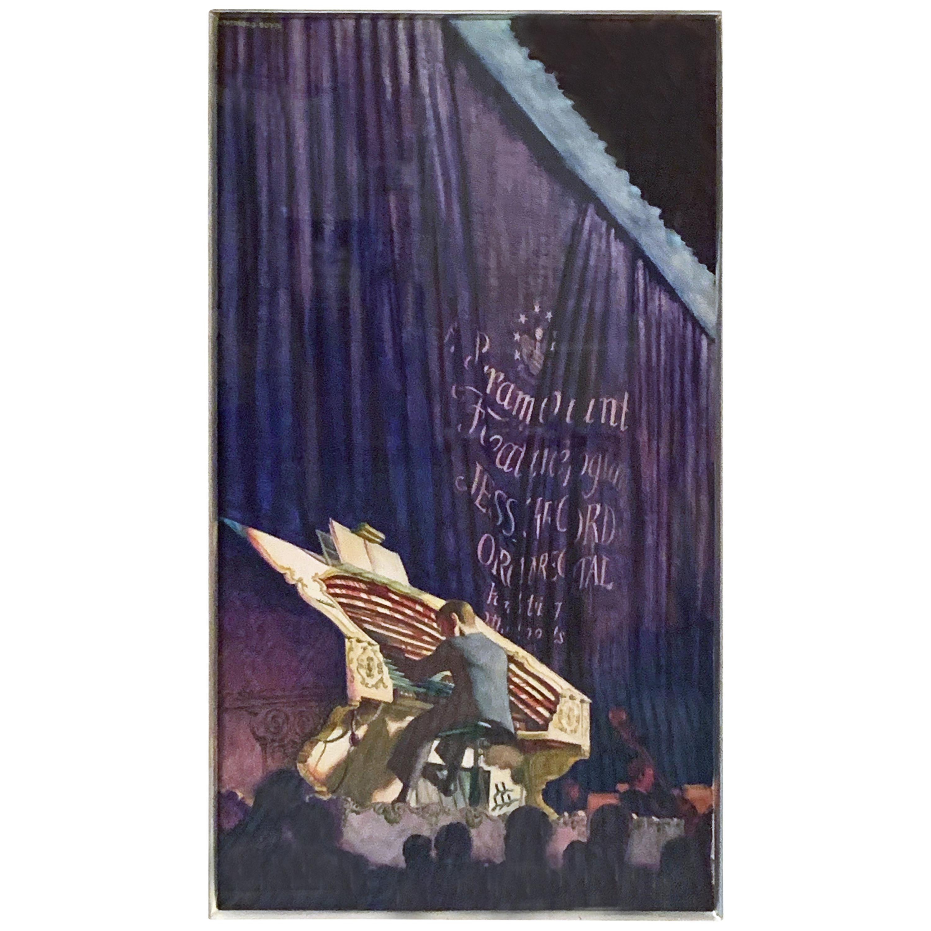 "Jesse Crawford at the Paramount Theater Organ, " Illustration Painting by Boyd For Sale
