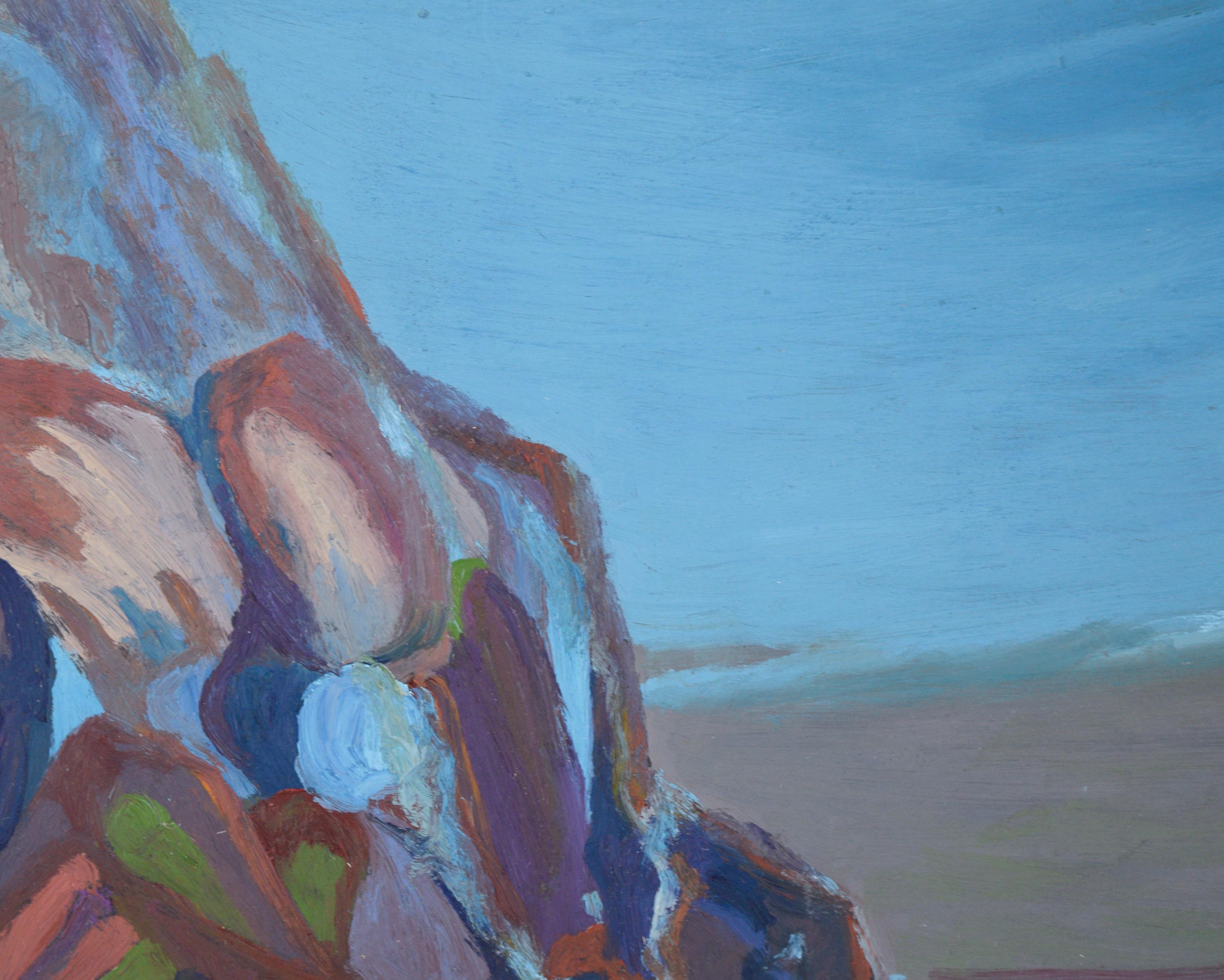 Coastal Cliffs Seascape Jessie Rasberry  - Painting by Jesse Don Rasberry 
