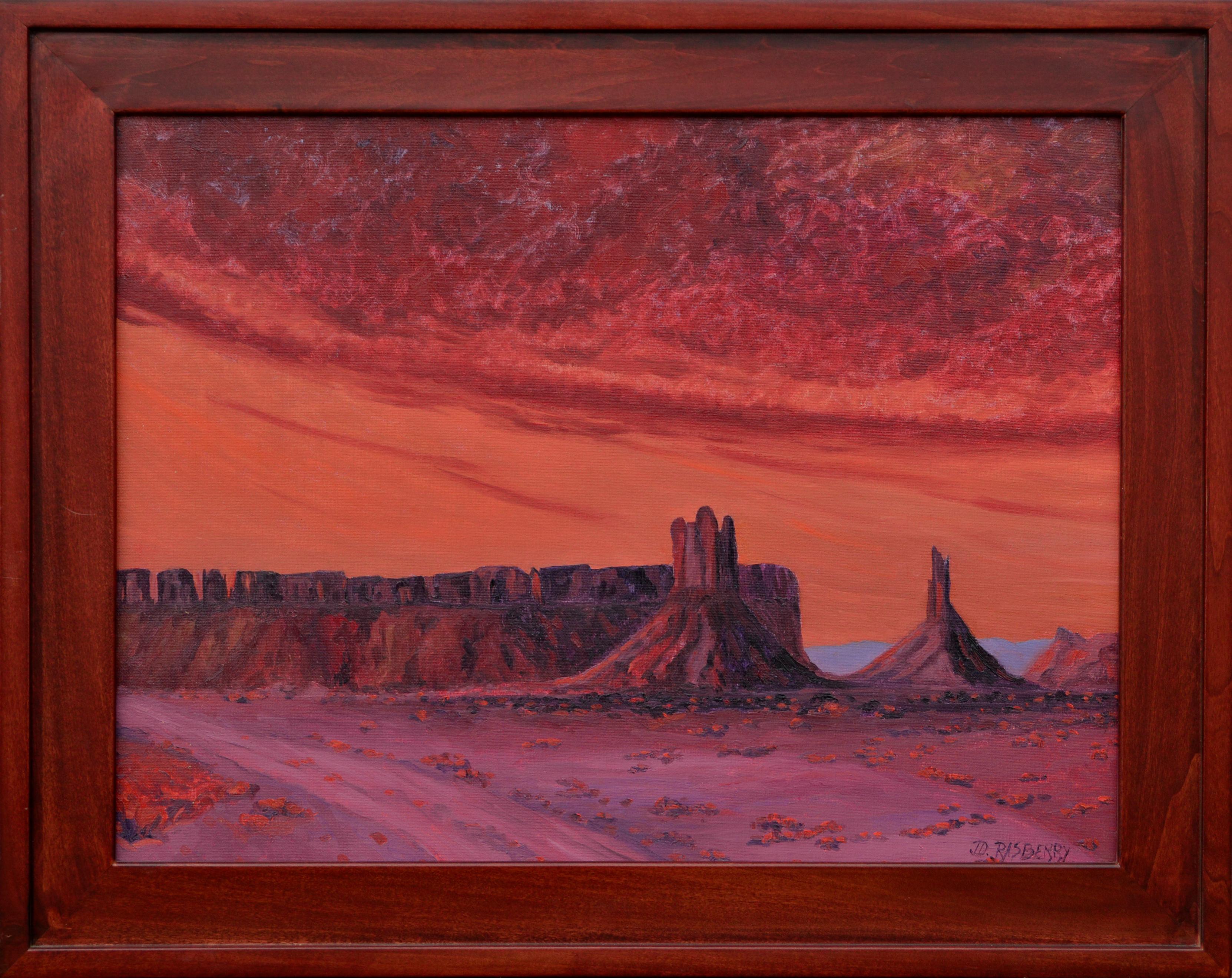 Purple and Red Mesa Landscape
