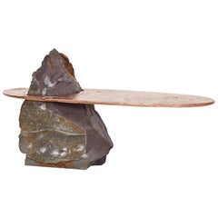 Jesse Ede, "Venus", Bronze and Slate Stone Coffee Table