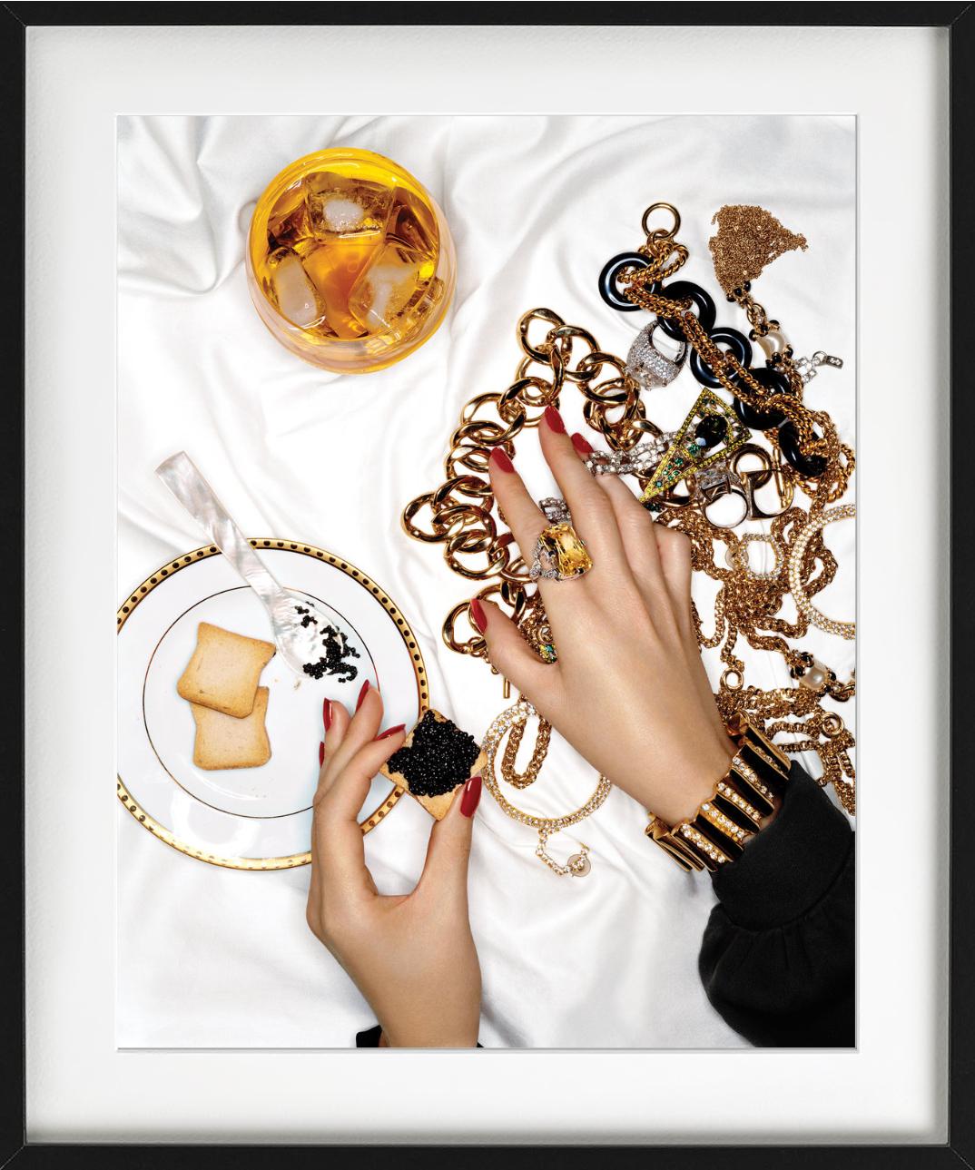 Jewels with caviar, colored photography, Fine Art Photography For Sale 1