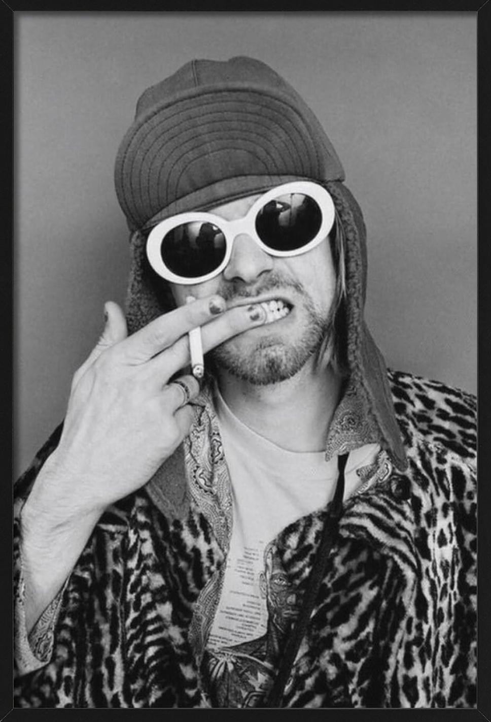 Kurt Cobain - black and white Portrait with Cigarette, Fine Art Photography 1993 For Sale 2