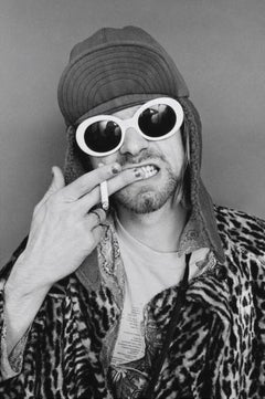 Vintage Kurt Cobain - black and white Portrait with Cigarette, Fine Art Photography 1993