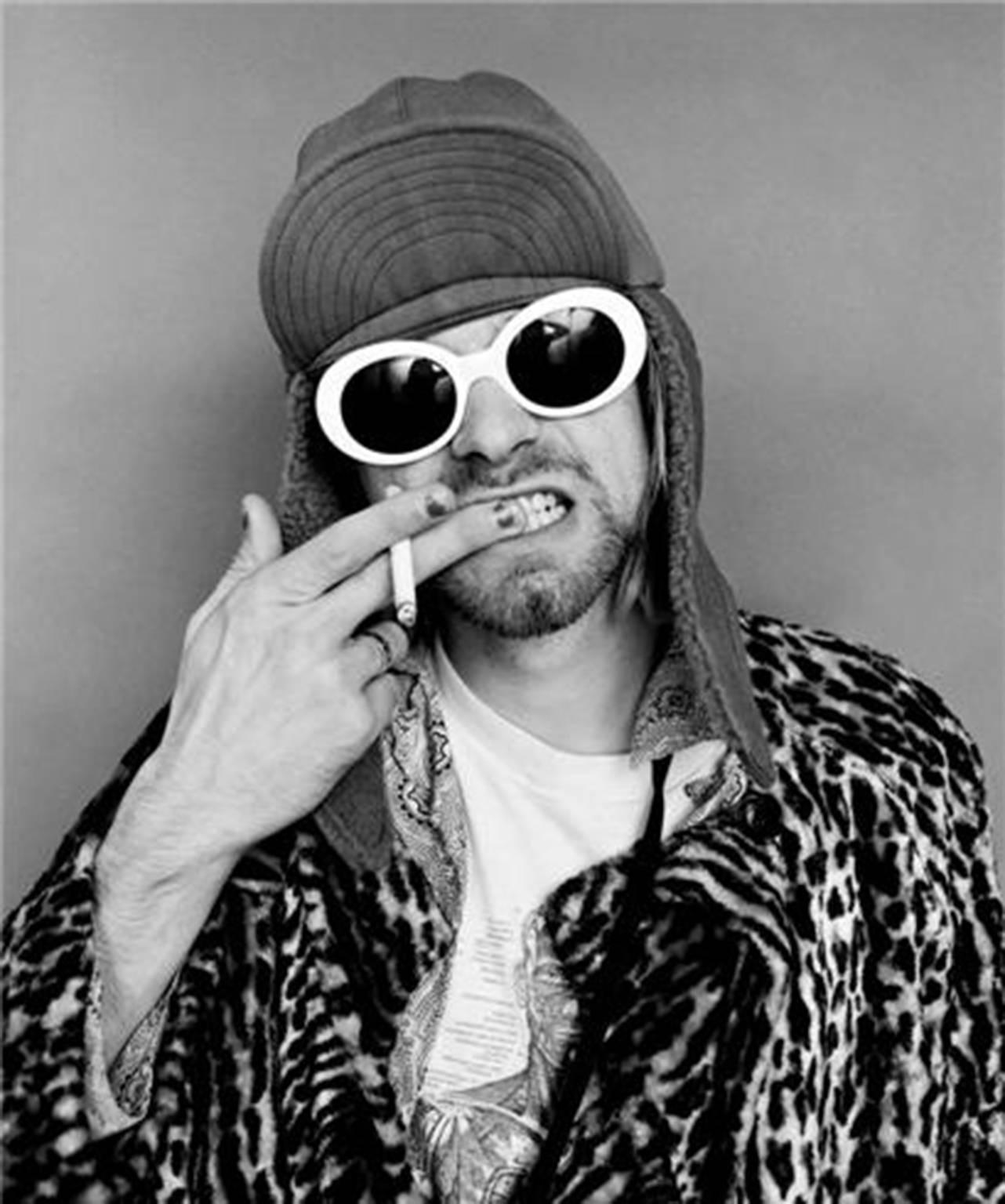 Jesse Frohman Portrait Photograph - Kurt Cobain; Brushing Teeth
