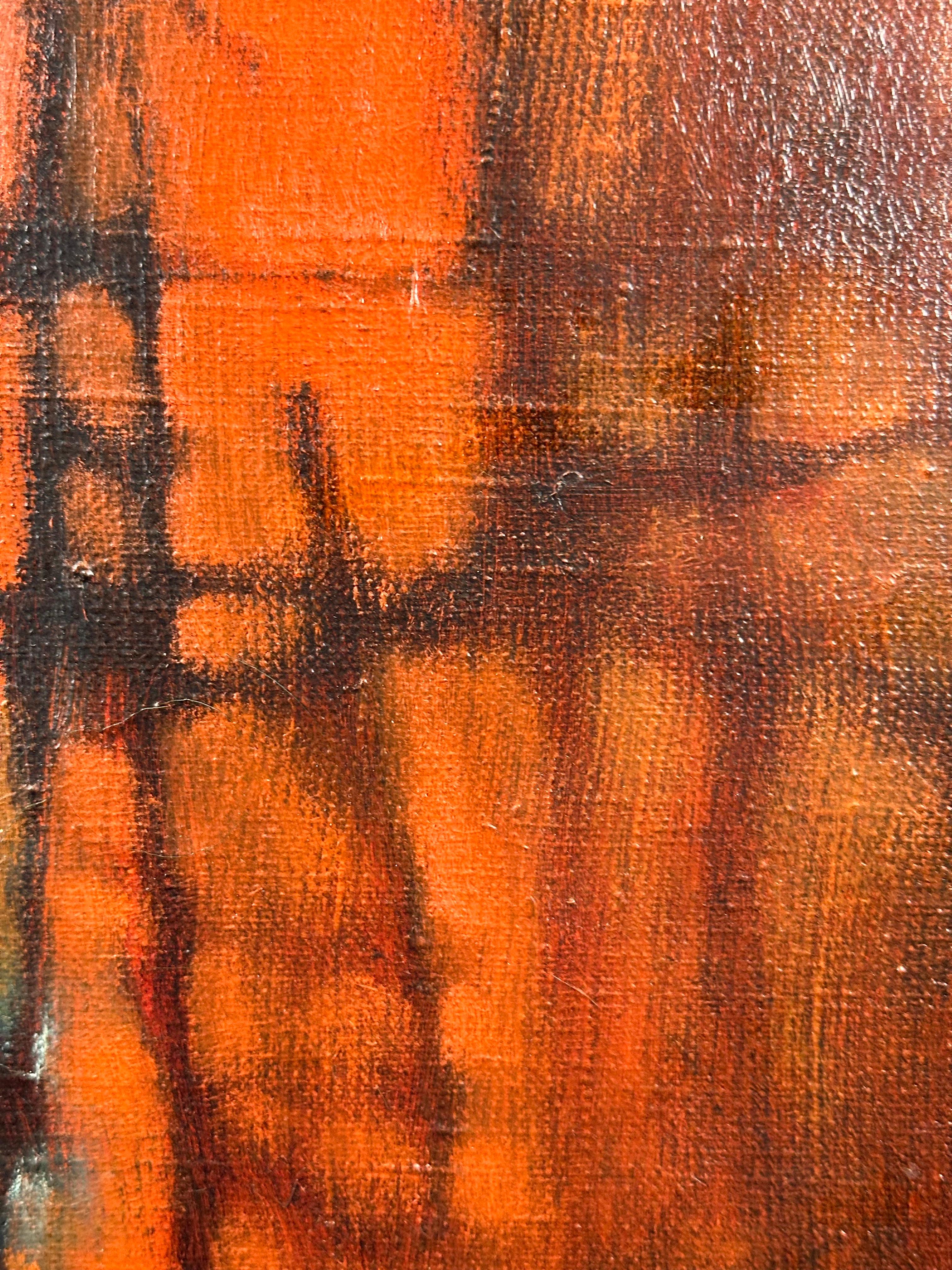Senza titolo (Pittura espressionista astratta) - Abstract Painting Marrone di Jesse Redwin Bardin