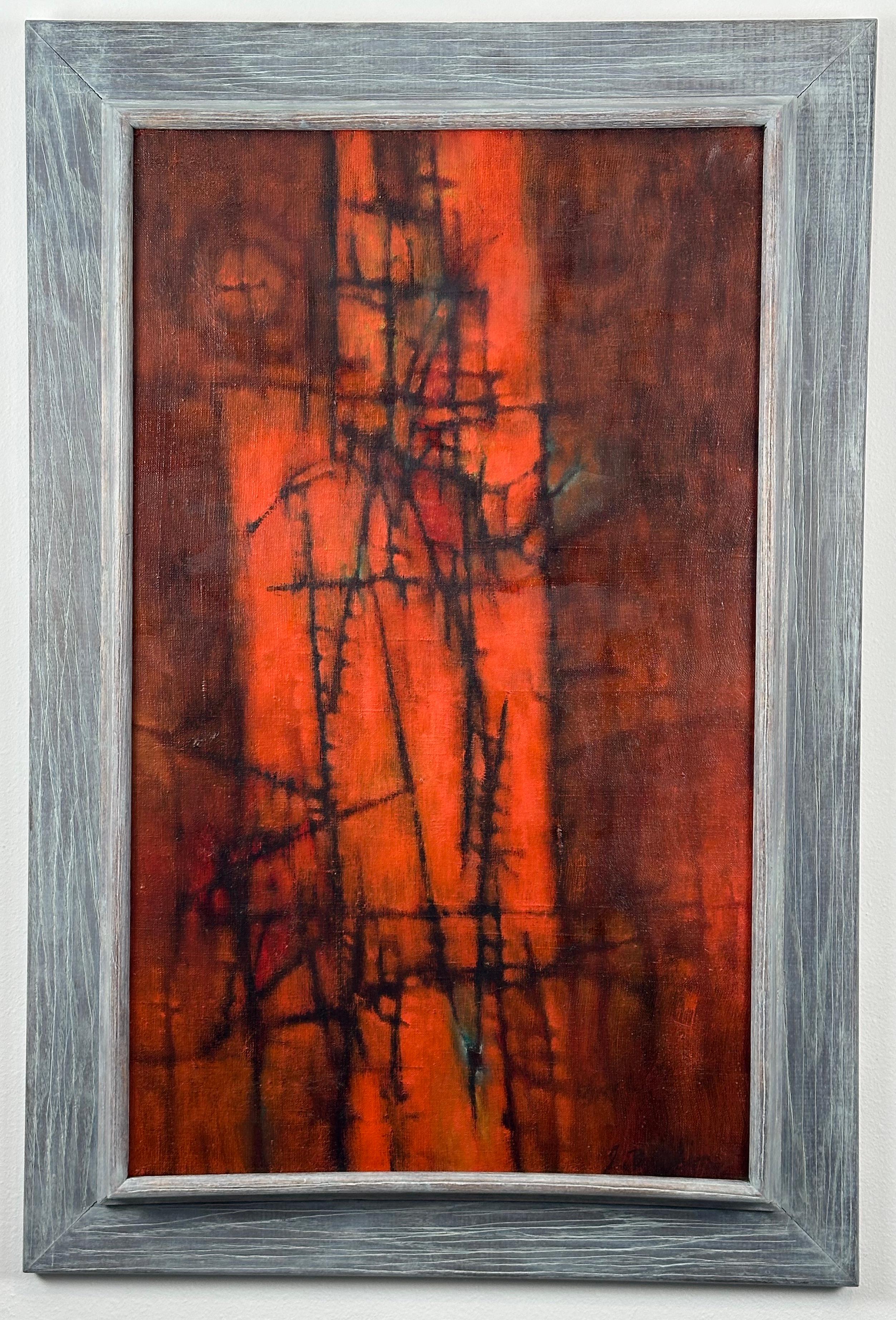 Jesse Redwin Bardin Abstract Painting - Untitled (Abstract Expressionist Painting)