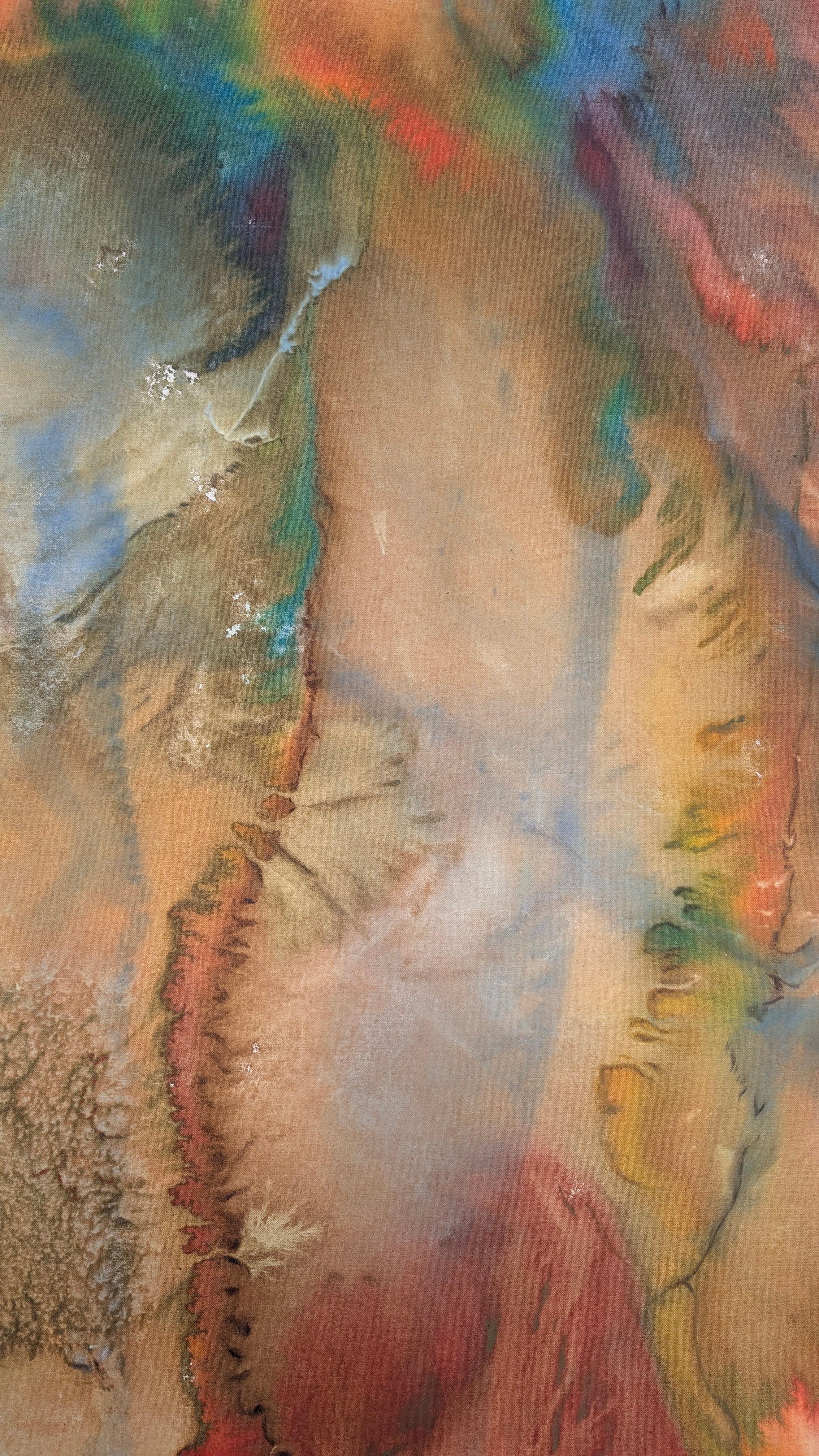 Les peintures de Jess Ross explorent les complexités de l'identité et de la transformation, mêlant son héritage mixte de colon et de la nation Stó:lō à l'expression artistique contemporaine. Il utilise la figuration et la connaissance incarnée, mais