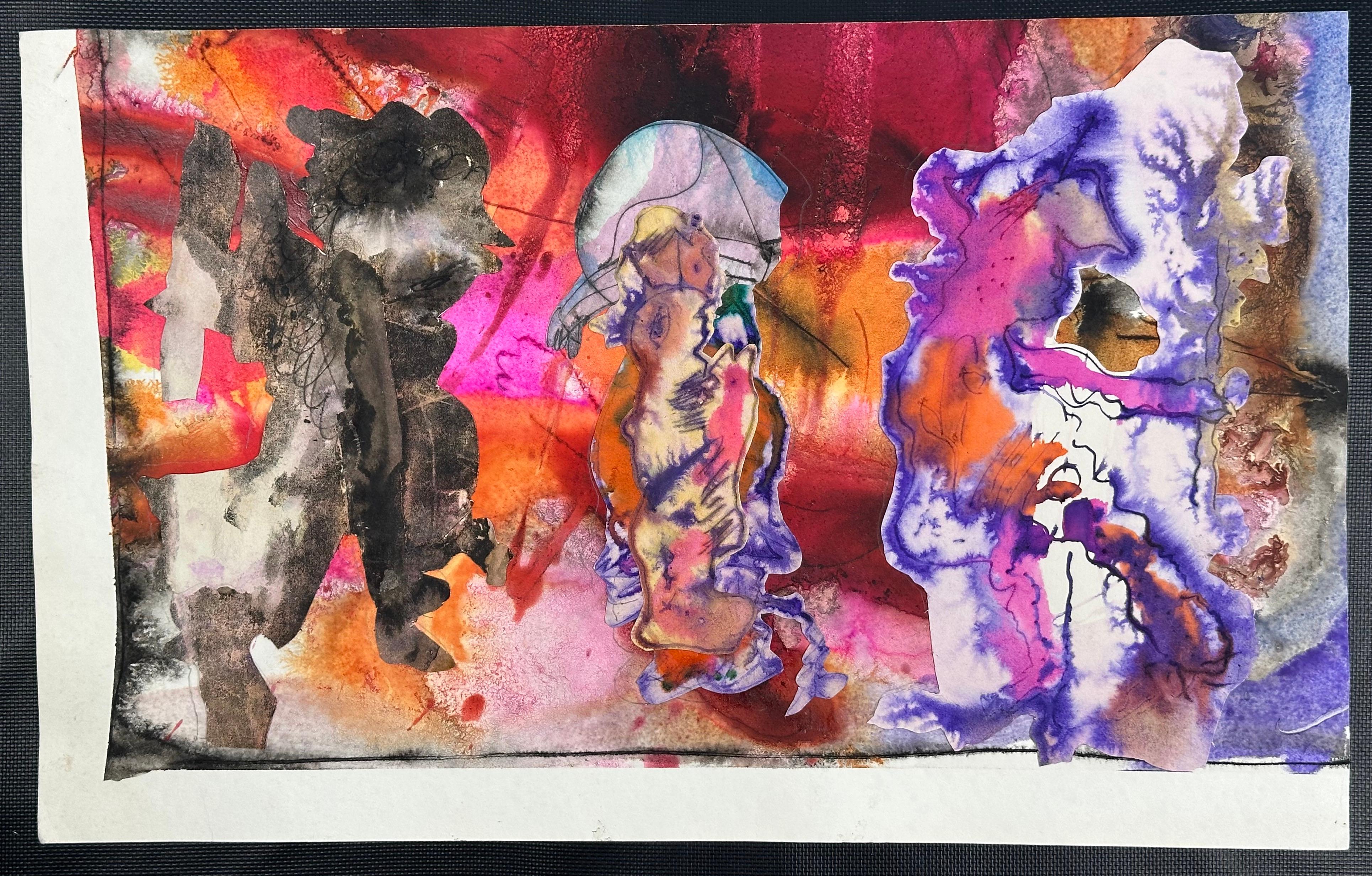 Jesse Soifer Abstract Painting - Neo-Expressionist Abstract Surrealist Figures, #138