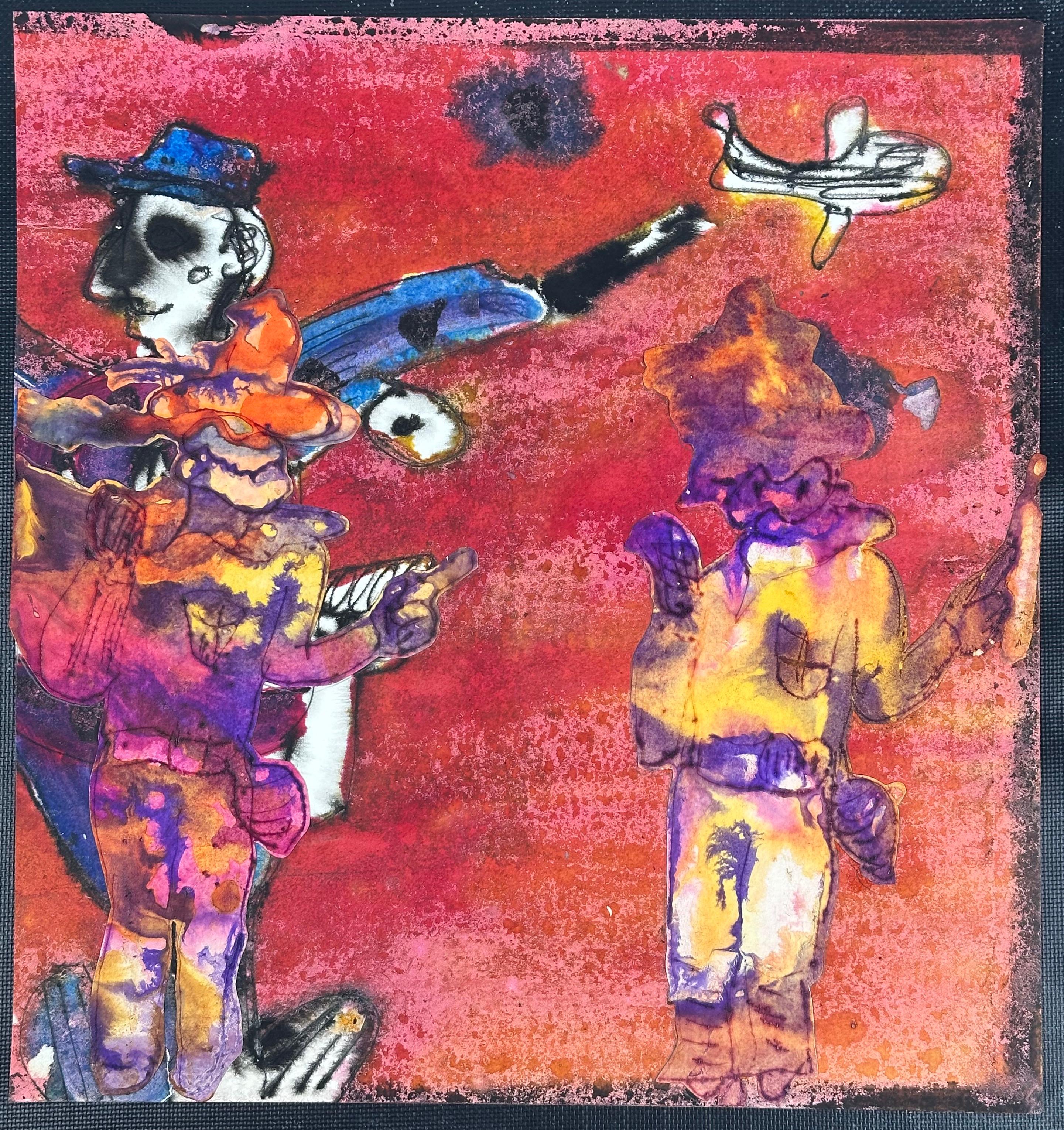 Neo-Expressionist Abstract Surrealist Figures, #141 Philadelphia Artist