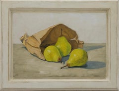 Jessica Allen - Framed Contemporary Acrylic, Three Yellow Pears