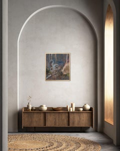 Modern Abstract Portrait Oil on Canvas Figurative Multi-Color Gestural