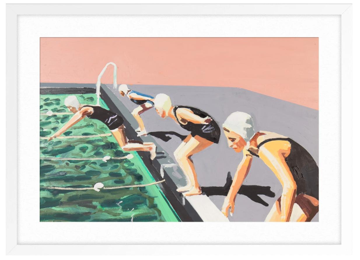 False Start - Beige Figurative Print by Jessica Brilli