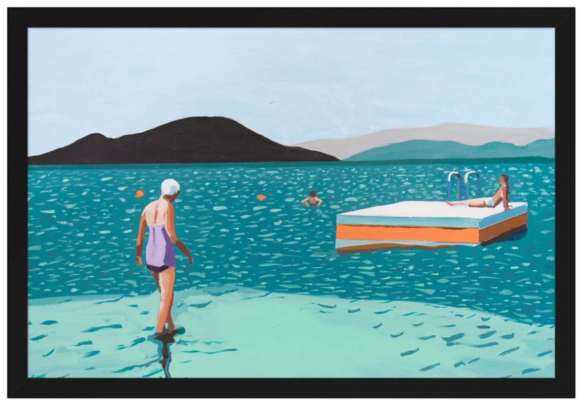 Landsend - Blue Landscape Print by Jessica Brilli