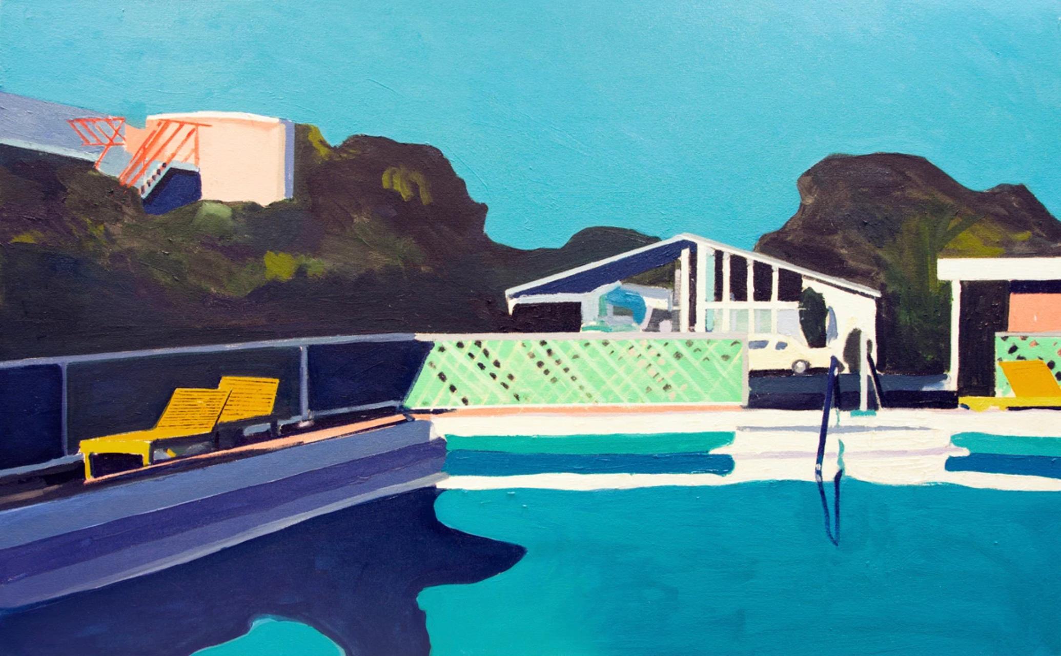 Jessica Brilli Landscape Print - Miami Pool
