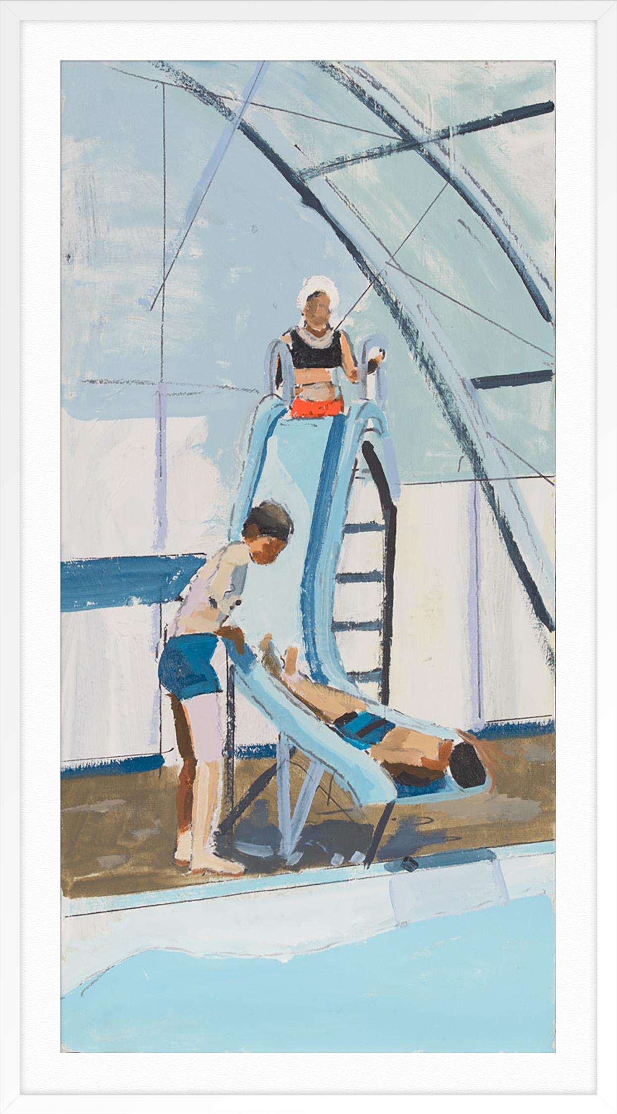 Slide (Grau), Figurative Print, von Jessica Brilli