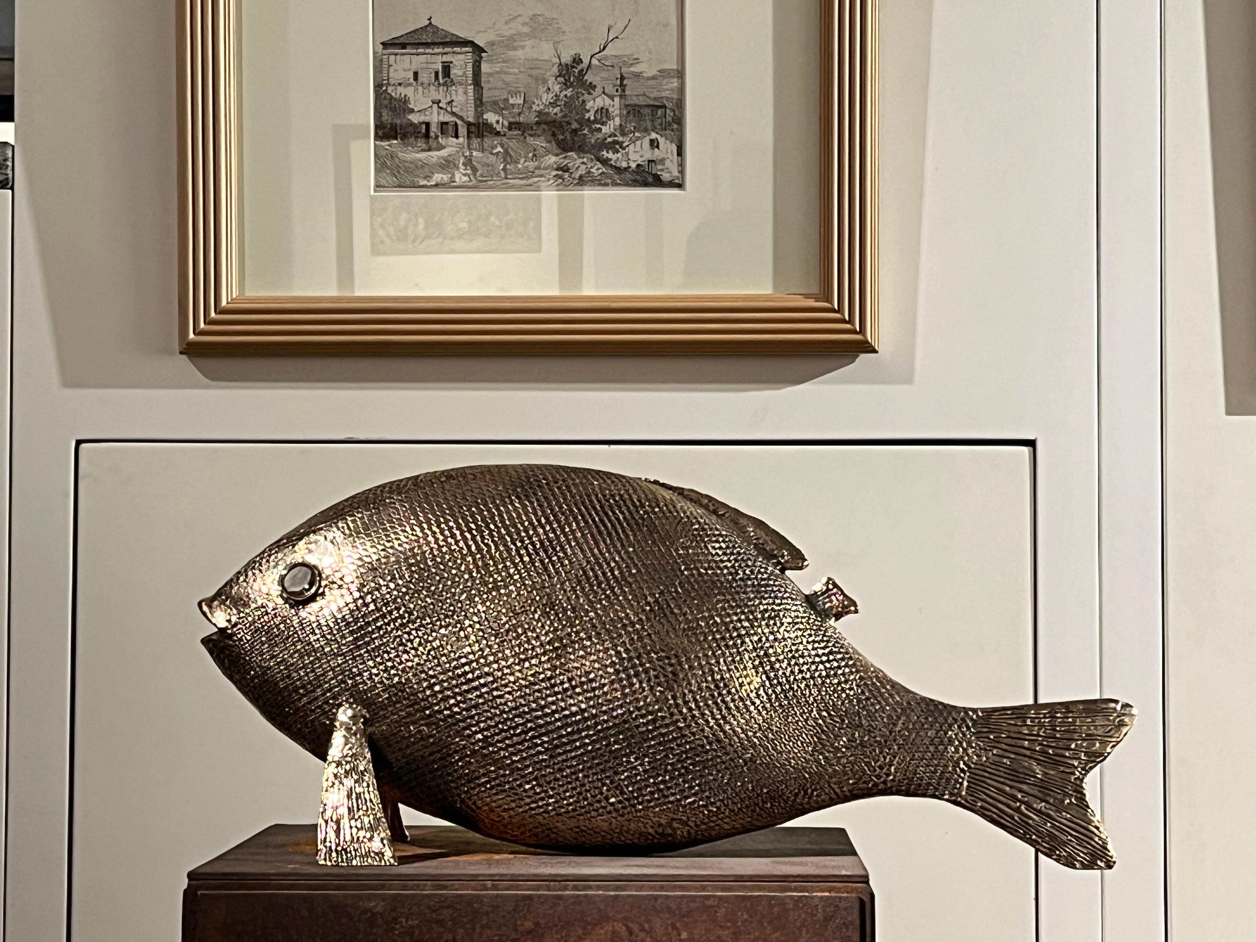 Promised Land in an elegant bronze sculpture fish For Sale 3