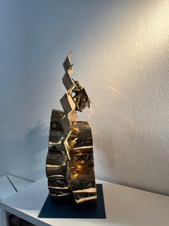 Abstract bronze indoor bee-hive sculpture