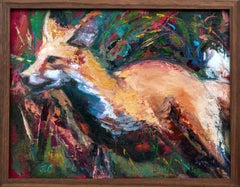 "Pursuit" (2024) By Jessica Cook, Original Oil Painting of Fox