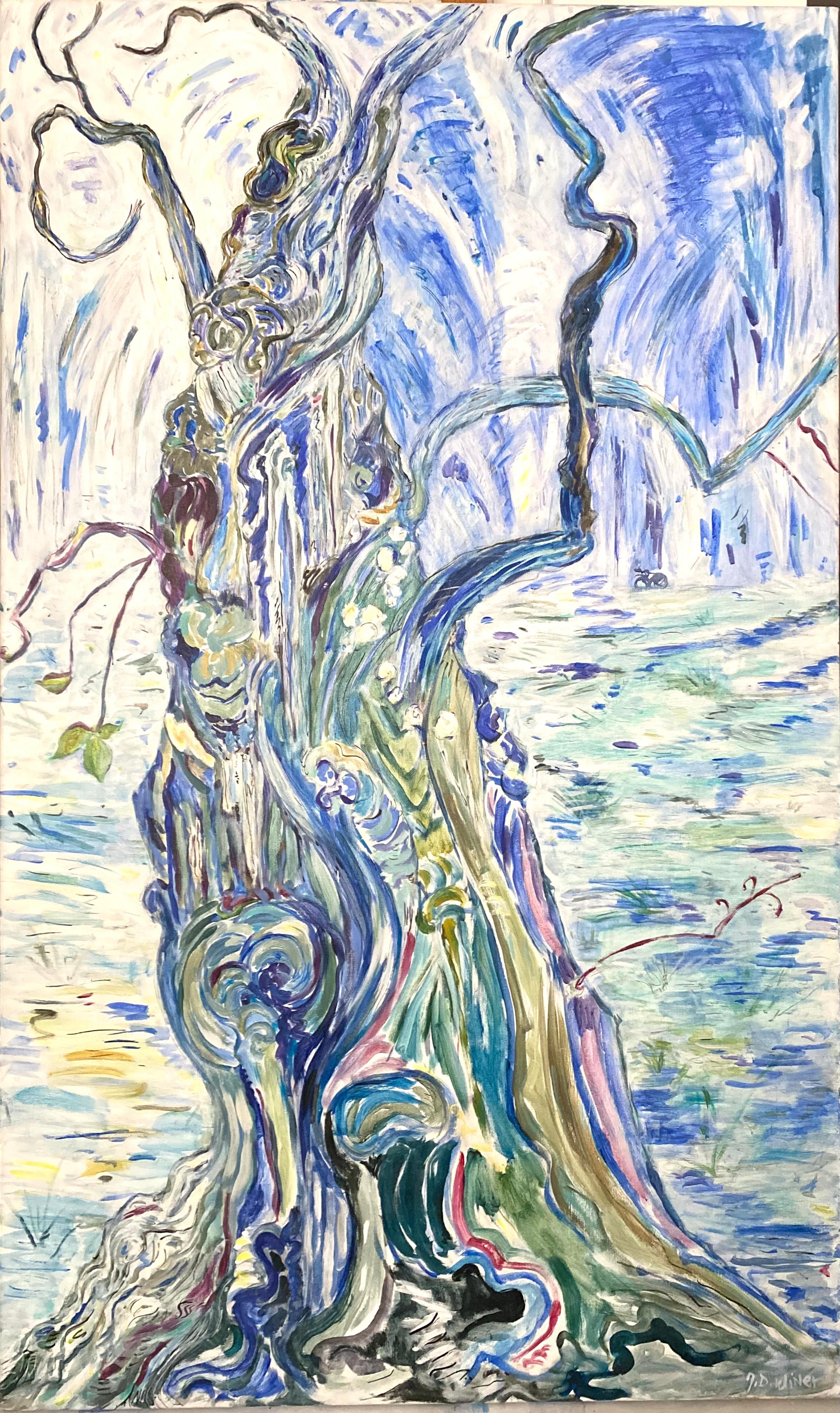 Jessica Daryl Winer Landscape Painting - Contender for Oldest English Elm