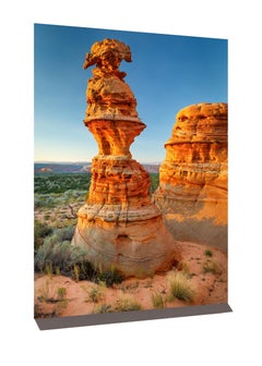 Arizona landscape photograph with orange and yellow, "Check-Mate", UV laminate