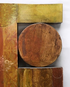 "Taddington" - Abstract Earthtone Patterned Wall Sculpture