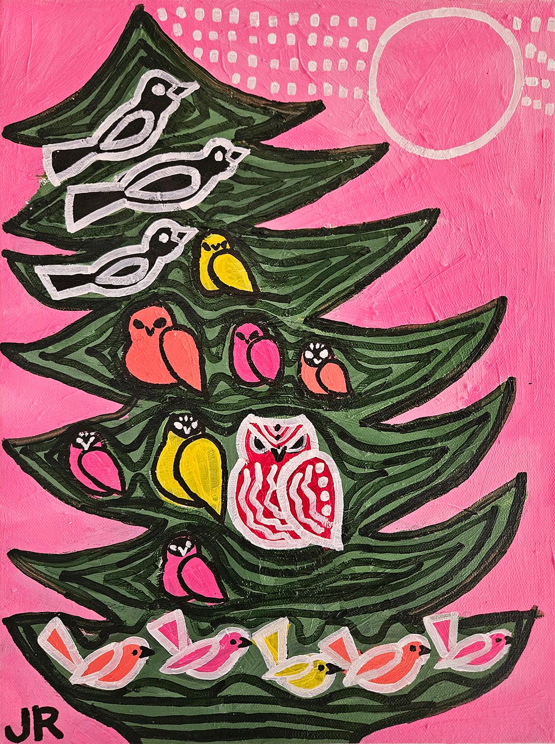 Árbol de pájaros, Pintura original