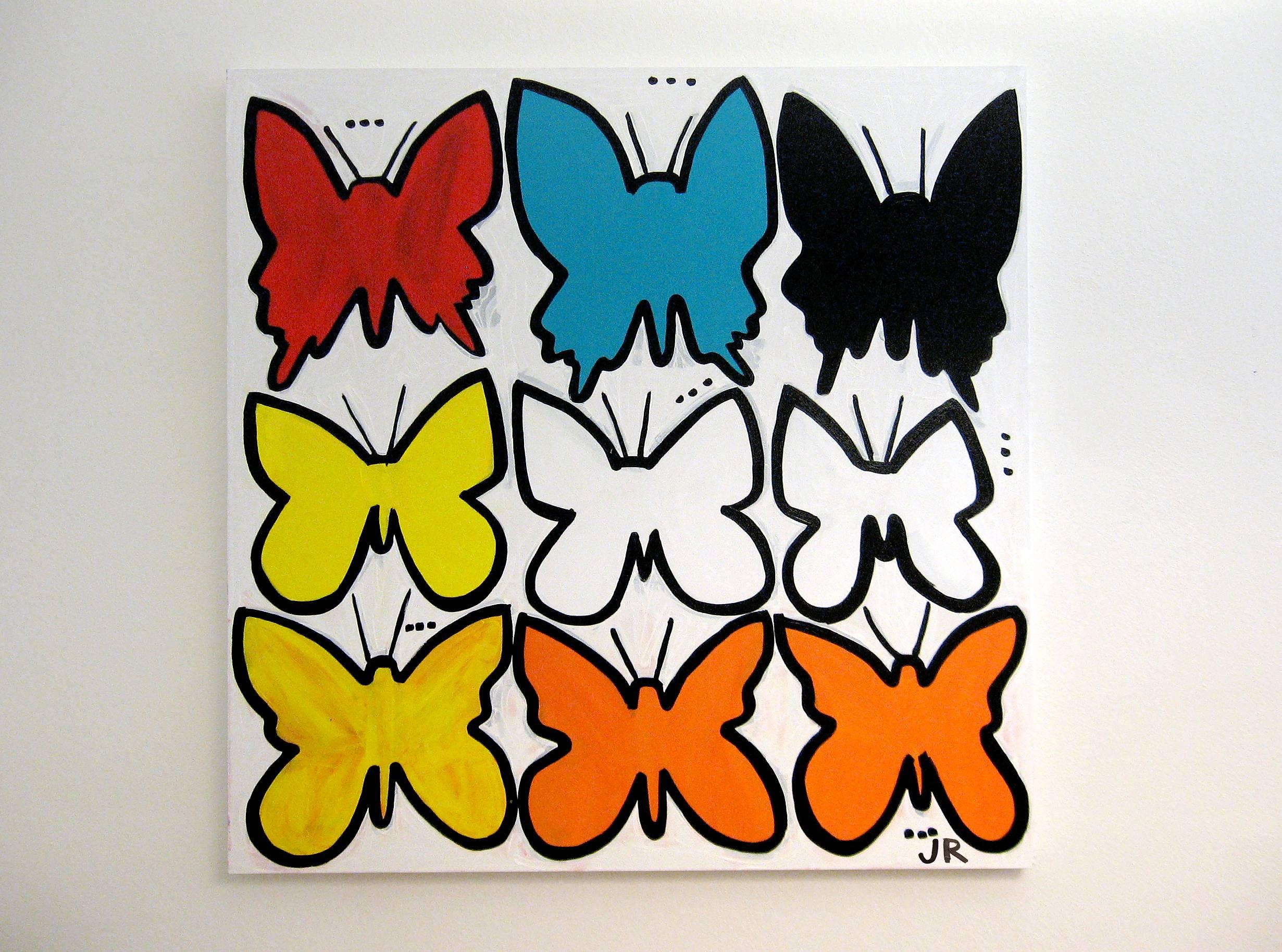 Butterflies - Pop Art Painting by Jessica JH Roller