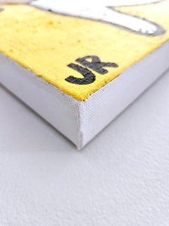 Gatto su giallo, dipinto originale