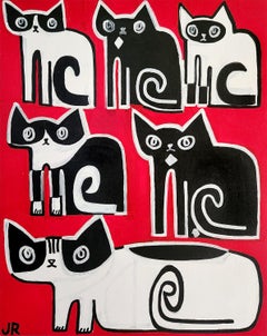Cat Pyramid, Original Painting