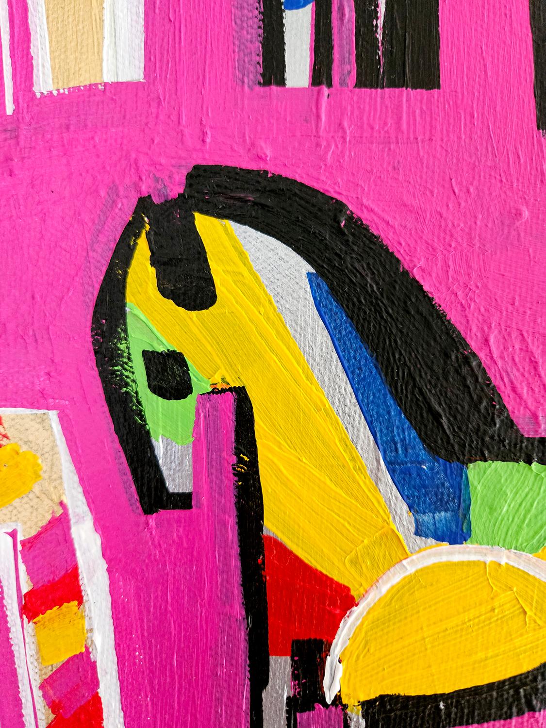 Four Rainbow Ponies, Original Painting For Sale 1