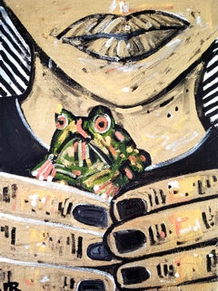Girl with Frog, Original Painting