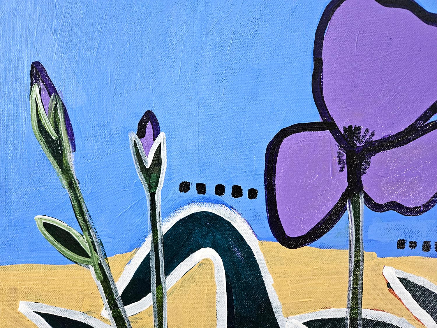 May Iris, Originalgemälde (Blau), Still-Life Painting, von Jessica JH Roller