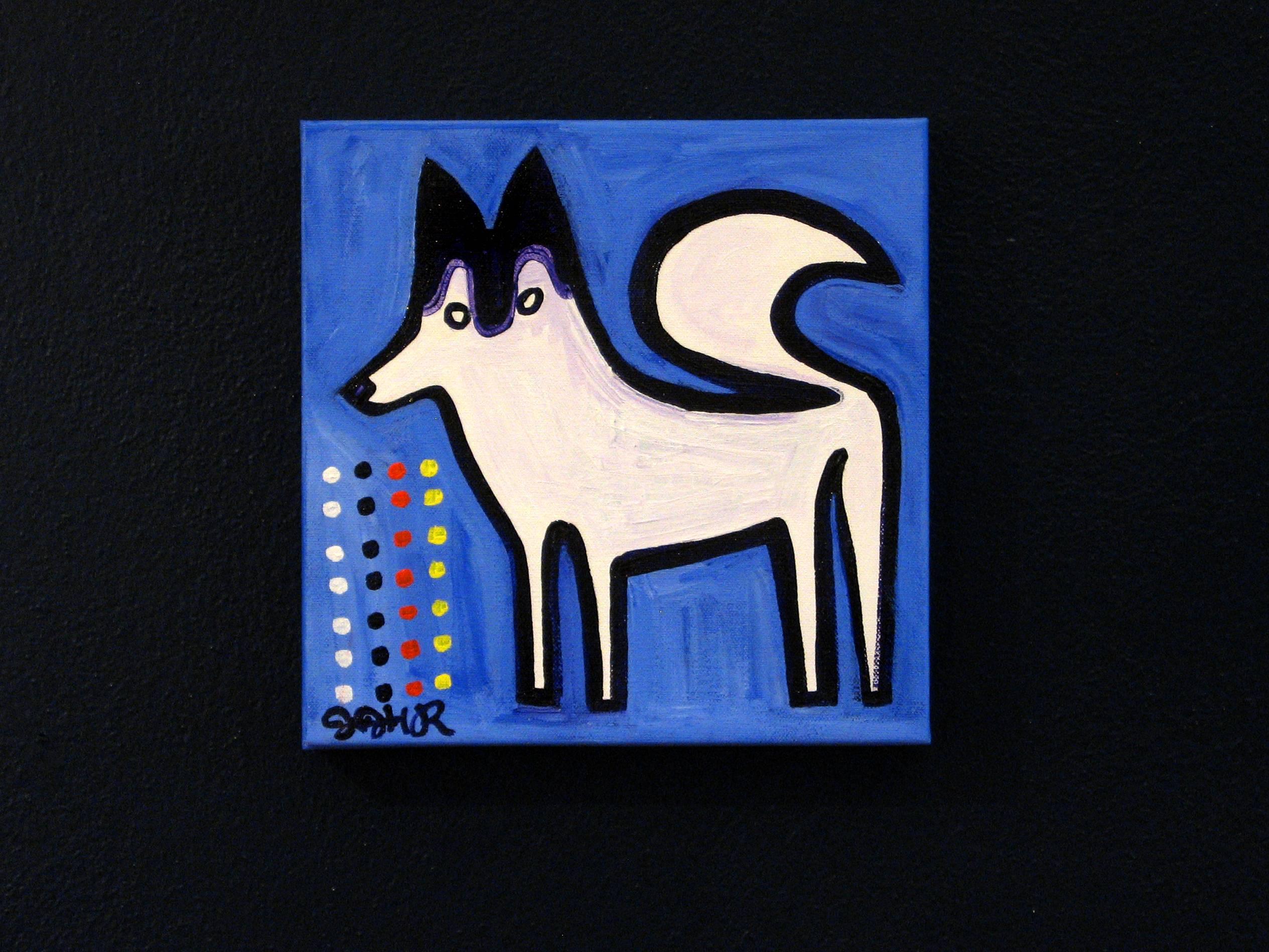Siberian Husky - Outsider Art Painting by Jessica JH Roller
