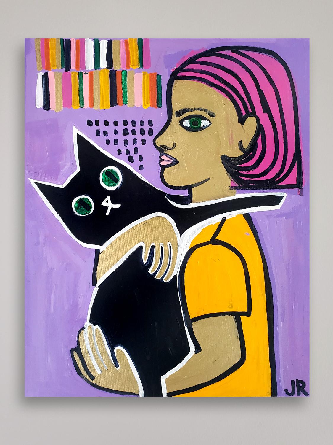 Wren y Pepper, Pintura original - Painting Arte marginal de Jessica JH Roller