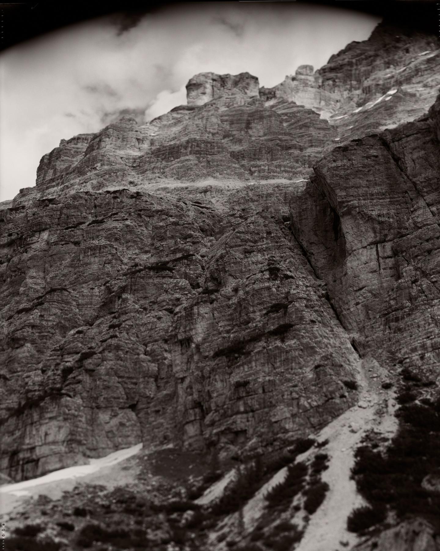 Jessica Kaufman Landscape Photograph - Monument 5, black and white photograph of mountain-scape