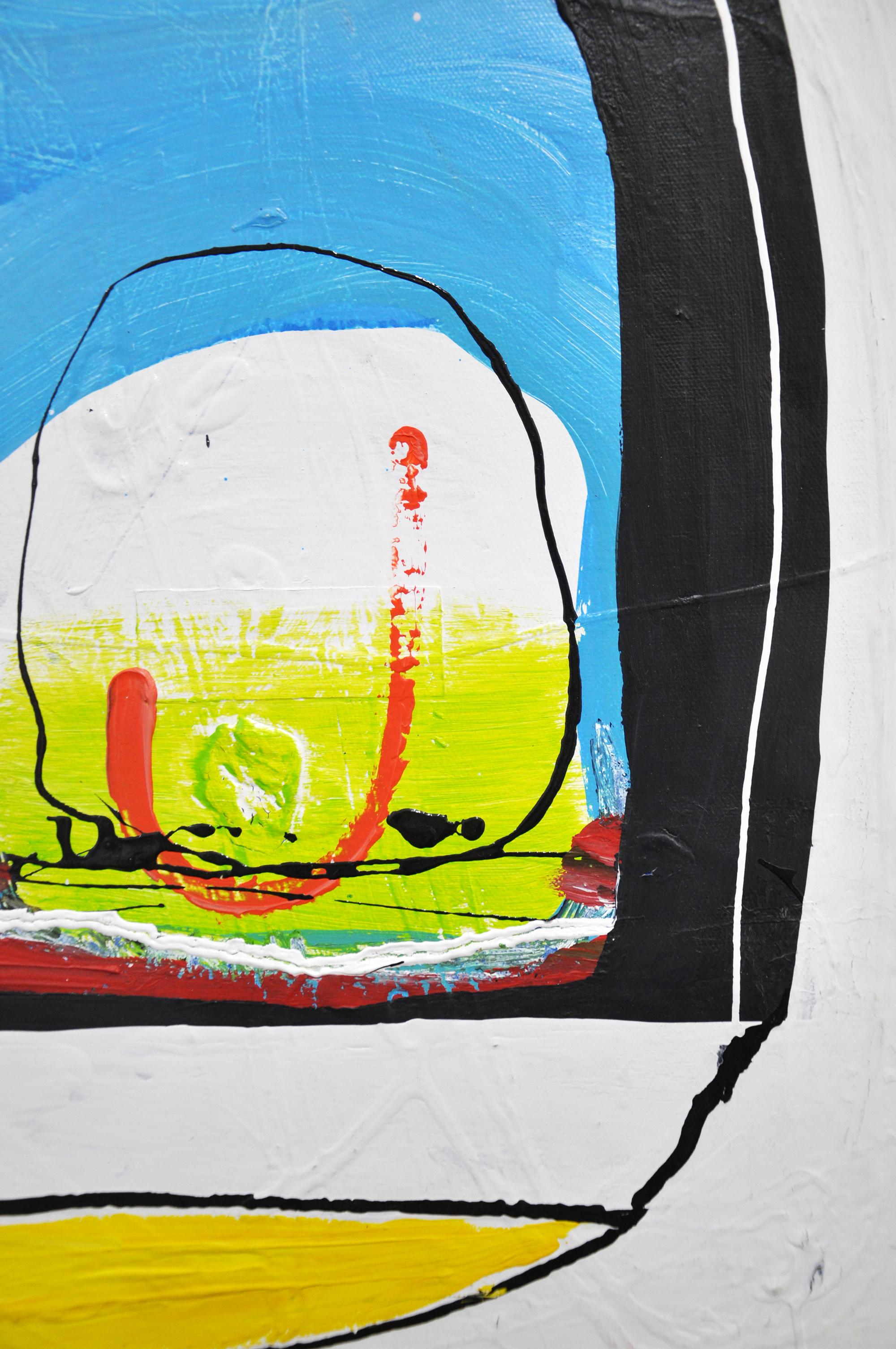 Cave Fire - Abstract Painting by Jessica Krause Smith