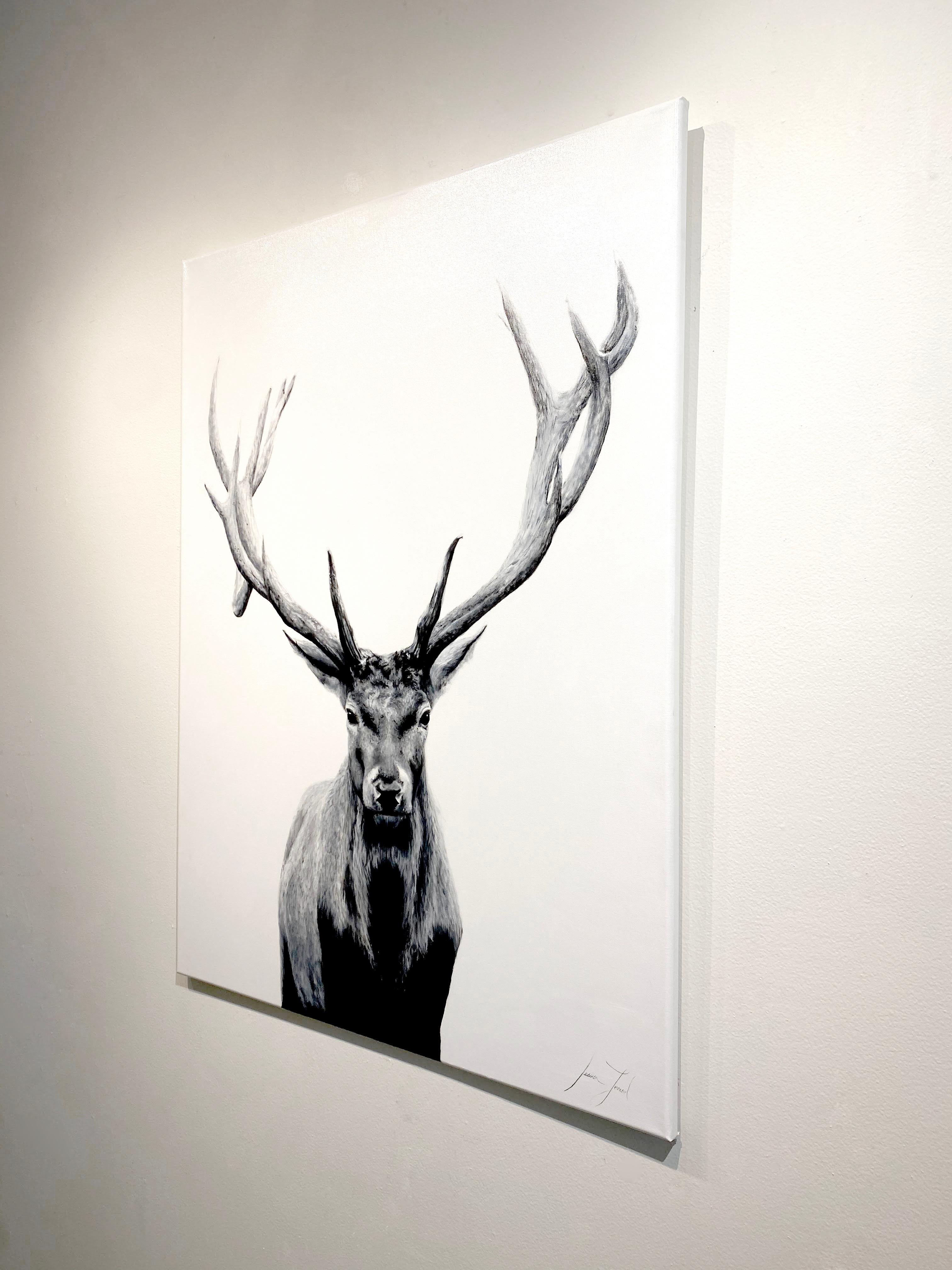 deer portrait painting