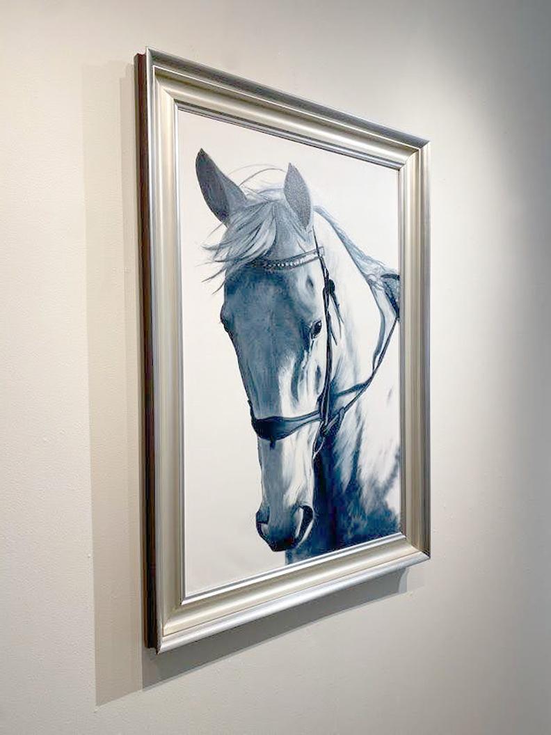 Jessica Leonard, „Indigo“, 36x24 Equine-Pferd, Ölgemälde auf Leinwand im Angebot 3