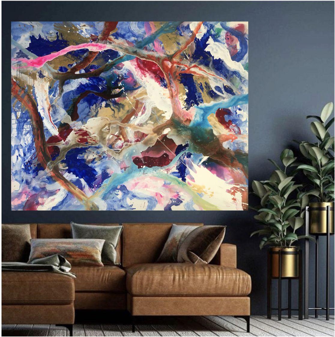 Cosmic Magic, Gemälde, Acryl auf Leinwand – Painting von Jessica M. Chaix