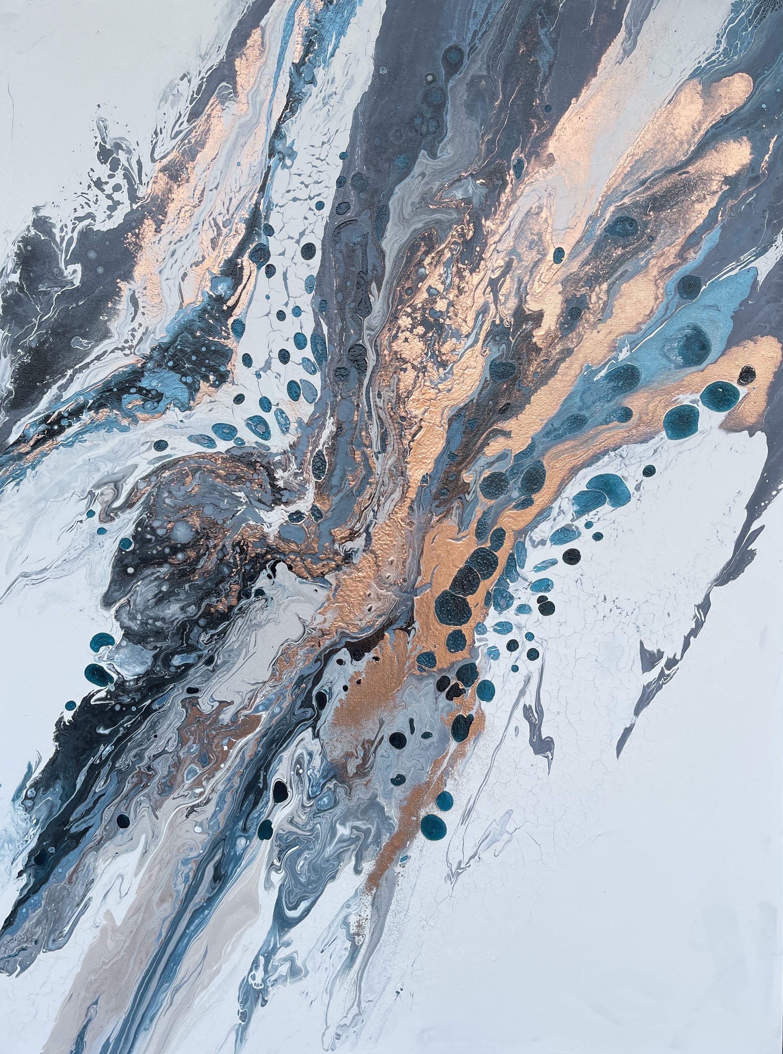 Jessica M. Chaix Abstract Painting - Splash, Painting, Acrylic on Canvas