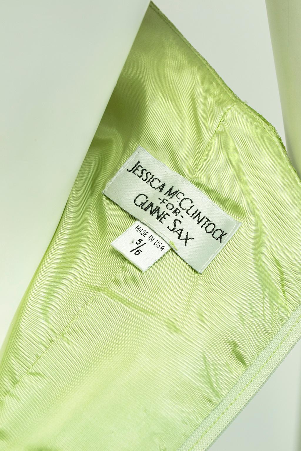 Jessica McClintock for Gunne Sax Strapless Lime Ballerina Dress – Small, 2003 For Sale 3