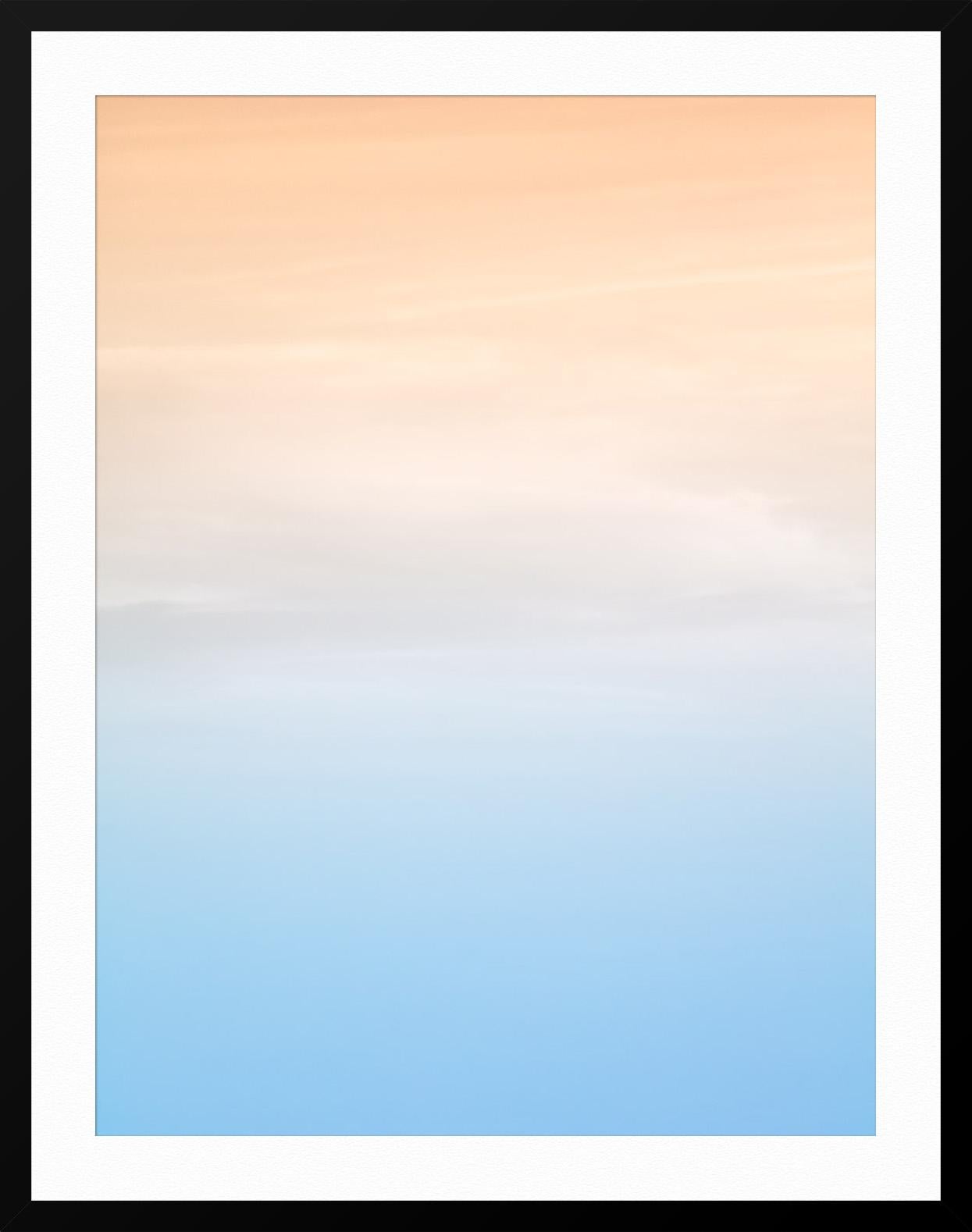 Candy Skies: Creamsicle - Gray Abstract Print by Jessica Nugent