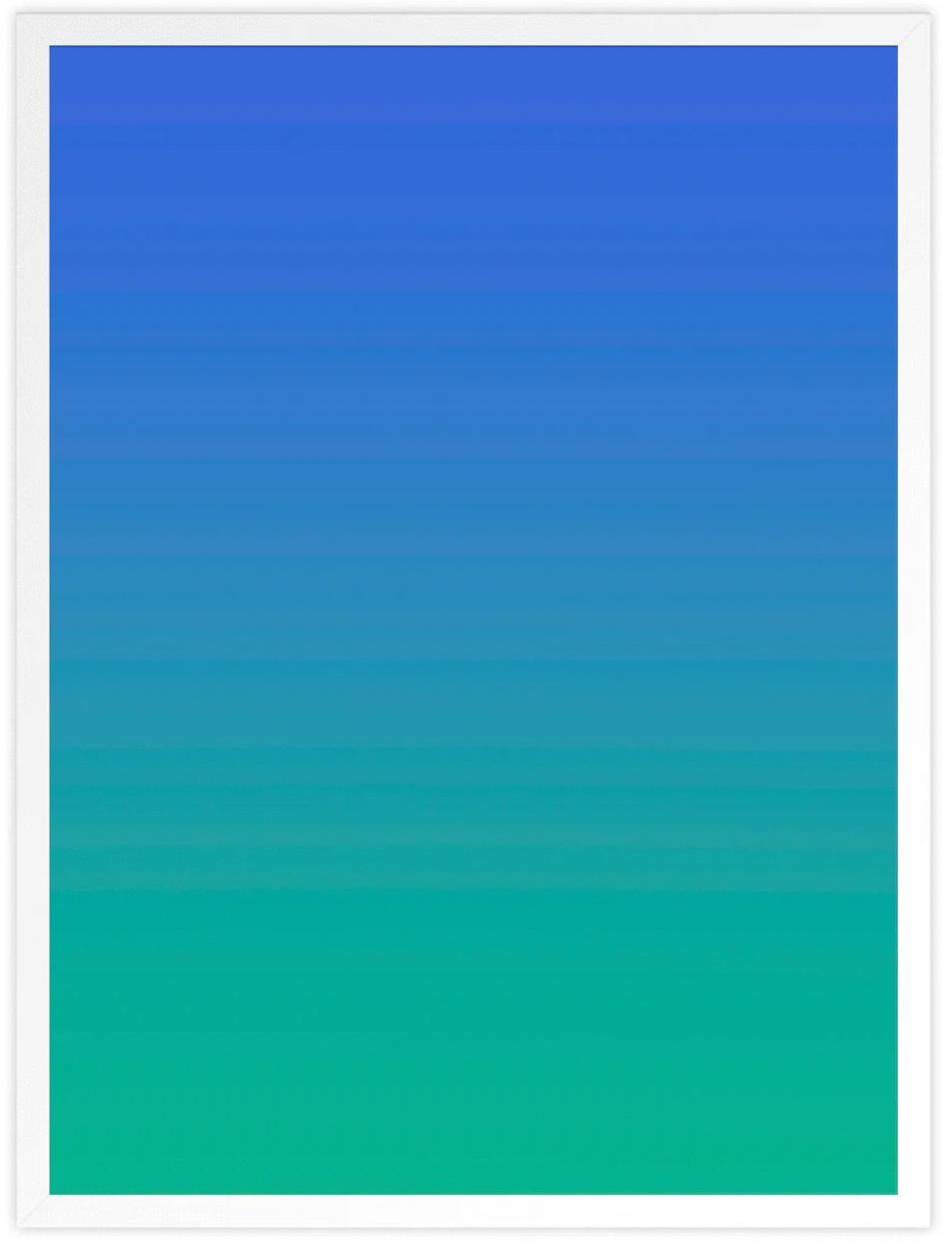 Ombré Sky No5 - Blue Abstract Print by Jessica Nugent
