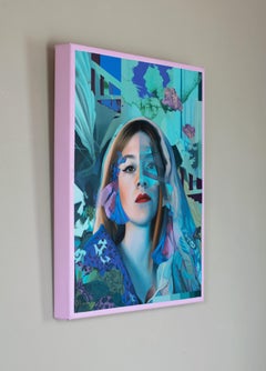 "Quiéreme, querida" – Abstract Figurative Female Portrait, Oil Painting