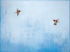 Jessica Pisano - Gems in the Sky by Jessica Pisano, Contemporary Bird Painting on Board Gems in the Sky by Jessica Pisano, Contemporary Bird Painting on Board