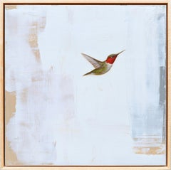 In a Pearlescent Sky III by Jessica Pisano Contemporary Bird Painting on Board
