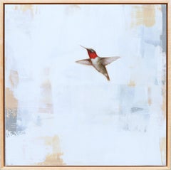 In a Pearlescent Sky V by Jessica Pisano Contemporary Bird Painting on Board