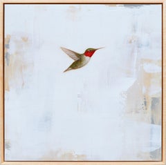 In a Pearlescent Sky VI by Jessica Pisano Contemporary Bird Painting on Board