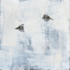 In An Opalescent Sky II by Jessica Pisano, Contemporary Bird Painting on Board